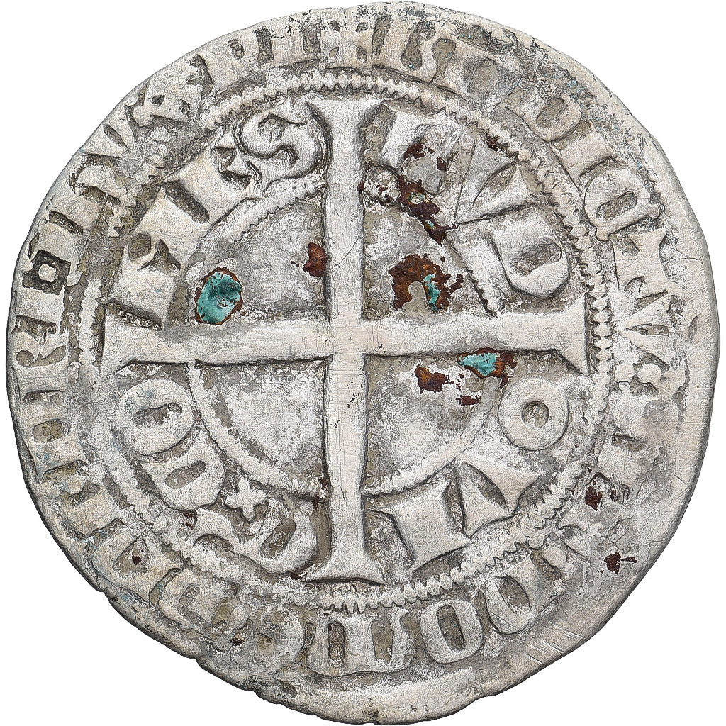 Moneda, Francia, Flanders, Louis II de Mâle, Gros, 1346-1384, BC+, Plata