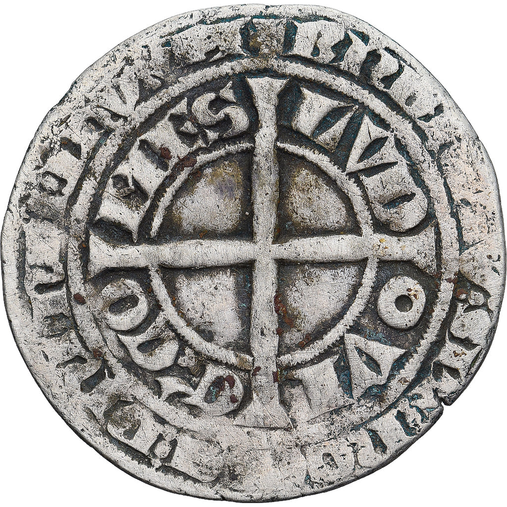 Moneda, Francia, Flanders, Louis II de Mâle, Gros, 1346-1384, BC+, Plata