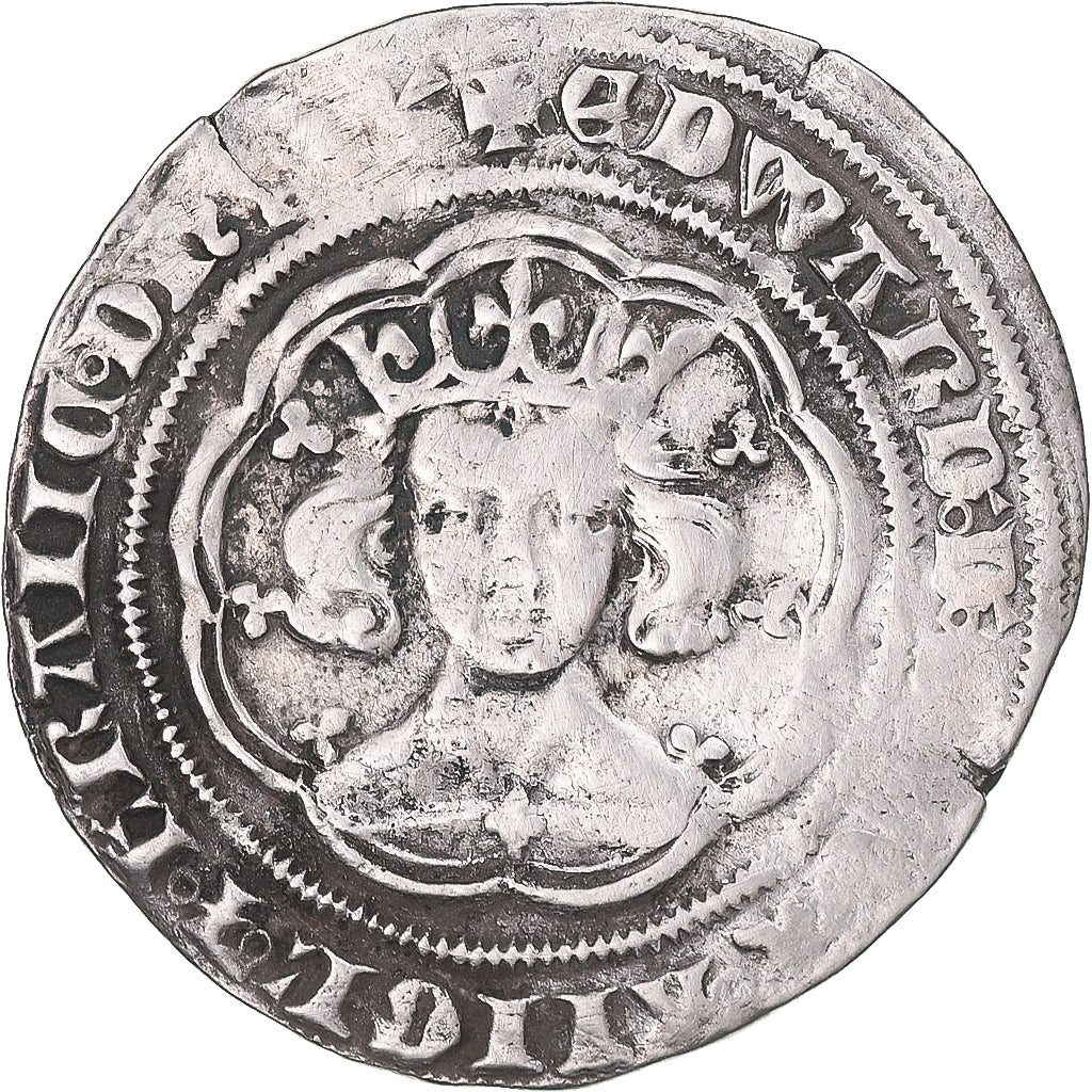 Moeda, Grã-Bretanha, Edward III, Gros, 1327-1377, London, EF(40-45), Prata