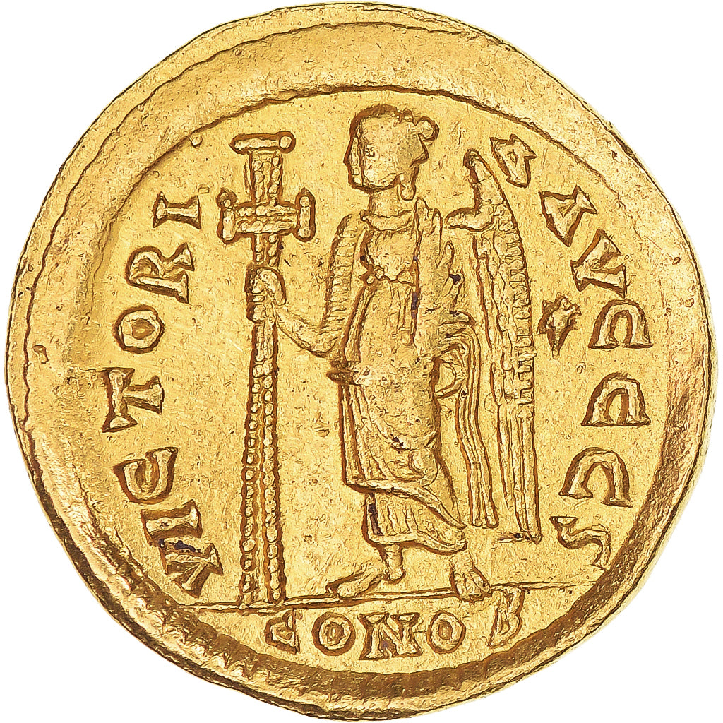 Zeno, Solidus, 476-491, Constantinople, Dourado, EF(40-45), RIC:X-911
