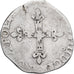 Munten, Frankrijk, Henri III, 1/4 Ecu, Rennes, FR+, Zilver, Gadoury:494