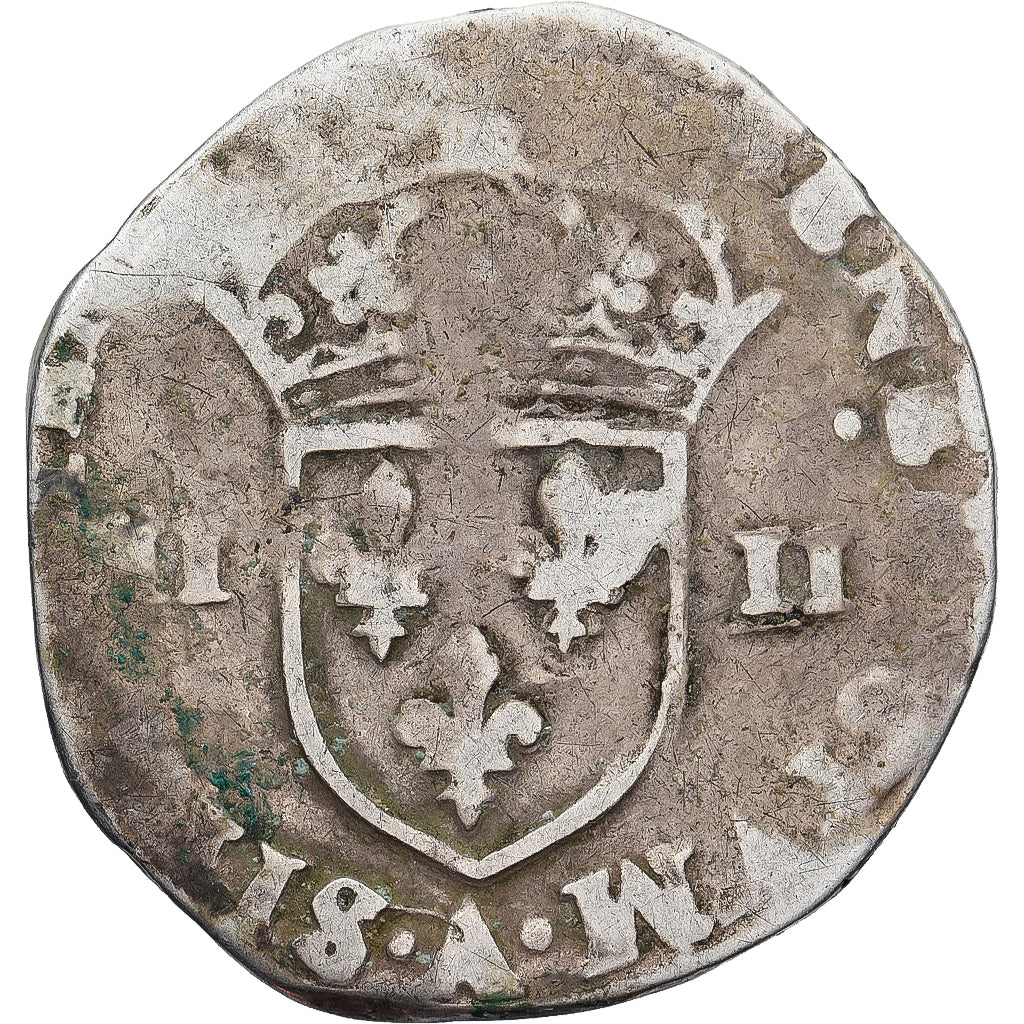 Munten, Frankrijk, Henri III, 1/4 Ecu, 1589, Paris, FR, Zilver, Gadoury:494