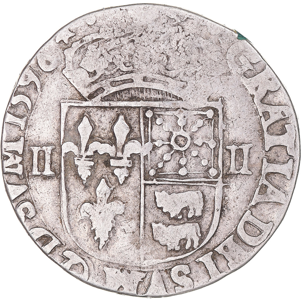 Moneta, Francja, Henri IV, 1/4 Ecu de Béarn, 1596, Morlaas, VF(30-35), Srebro