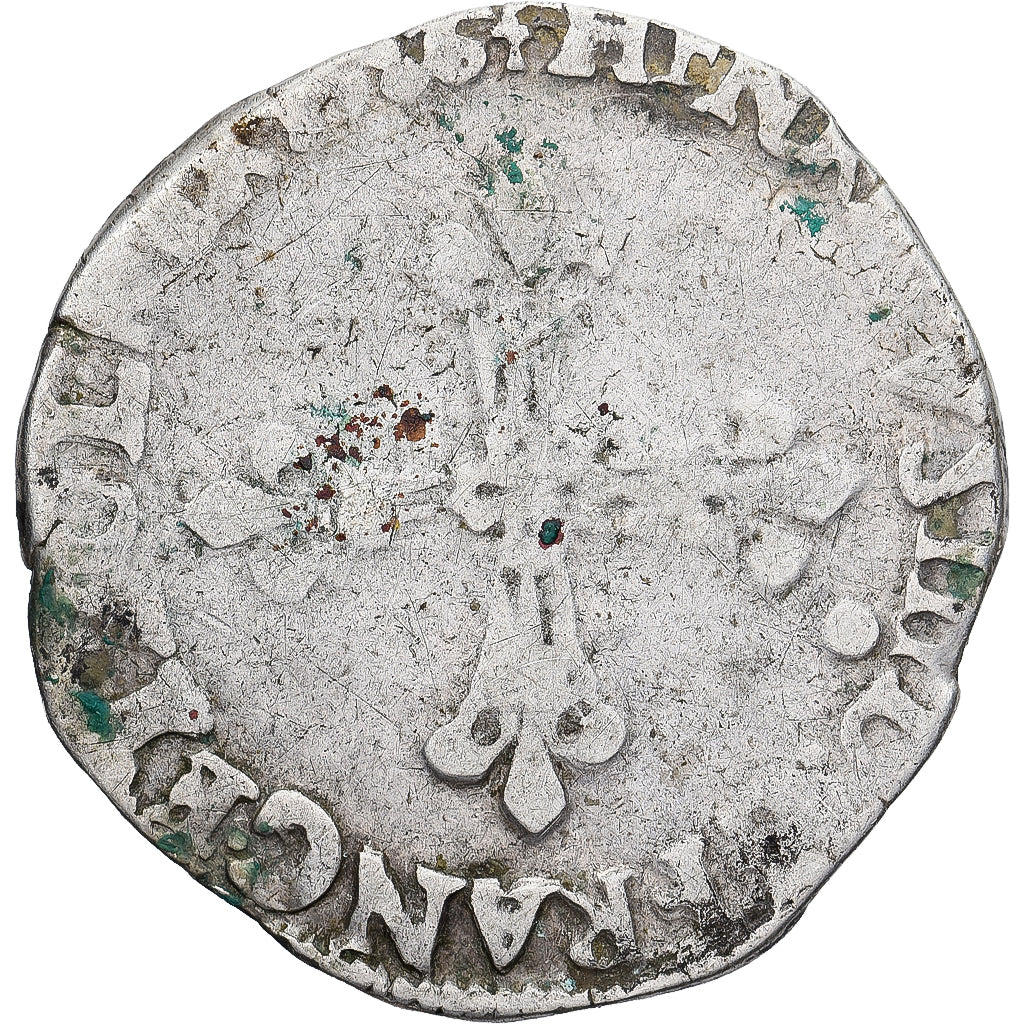 Munten, Frankrijk, Henri III, 1/8 Ecu, 1586, Rennes, FR+, Zilver, Gadoury:485