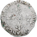 Munten, Frankrijk, Henri III, 1/8 Ecu, 1586, Rennes, FR+, Zilver, Gadoury:485