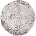 Moneta, Francia, Henri III, 1/8 Ecu, 1586, Rennes, MB+, Argento, Gadoury:485