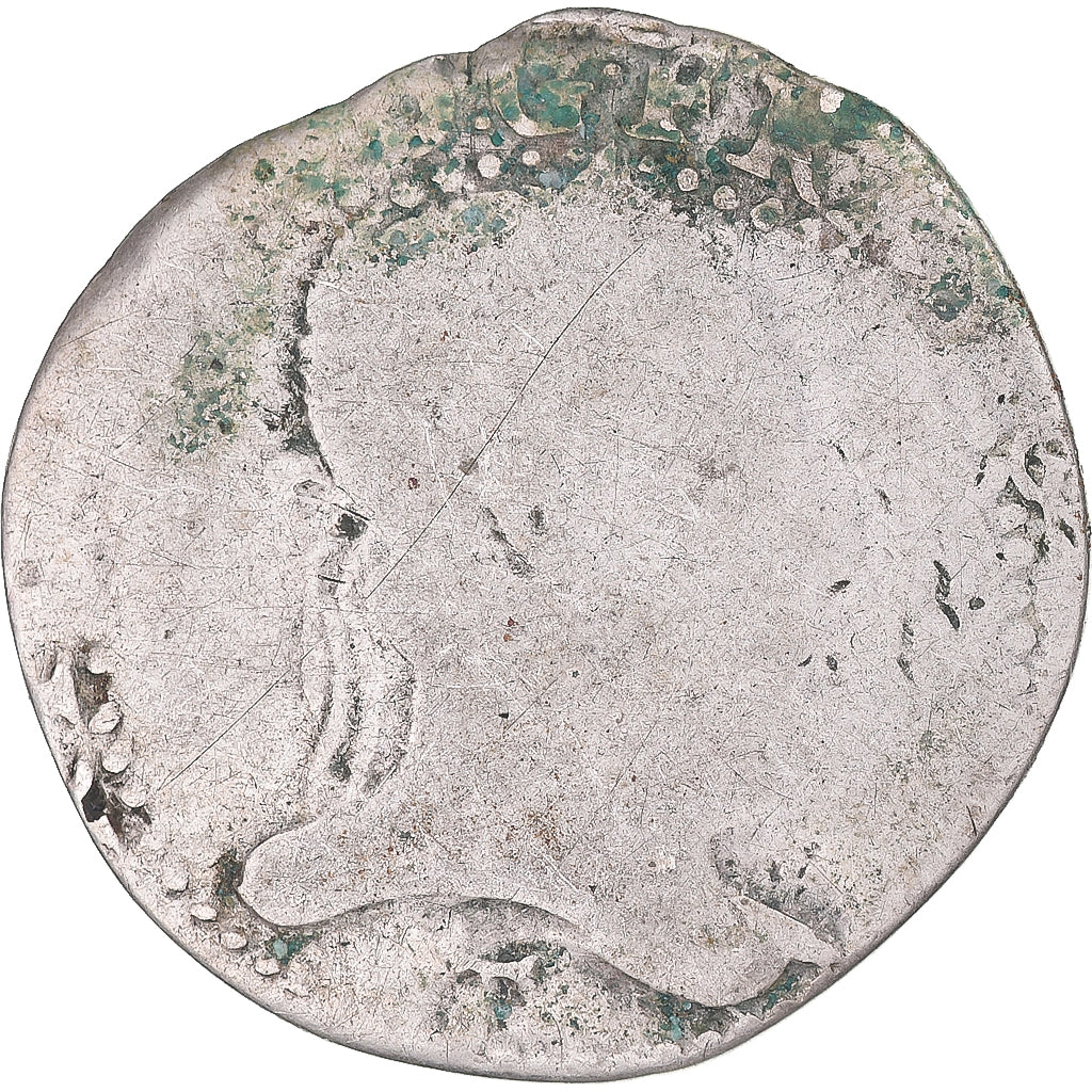 Moneta, Francia, Henri III, 1/2 Franc au col plat, Nantes, B+, Argento