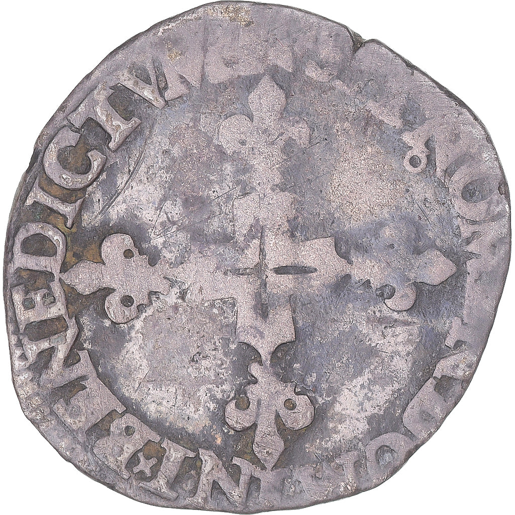 Moneta, Francia, Henri III, Double Sol Parisis, 1582, Montpellier, MB, Biglione