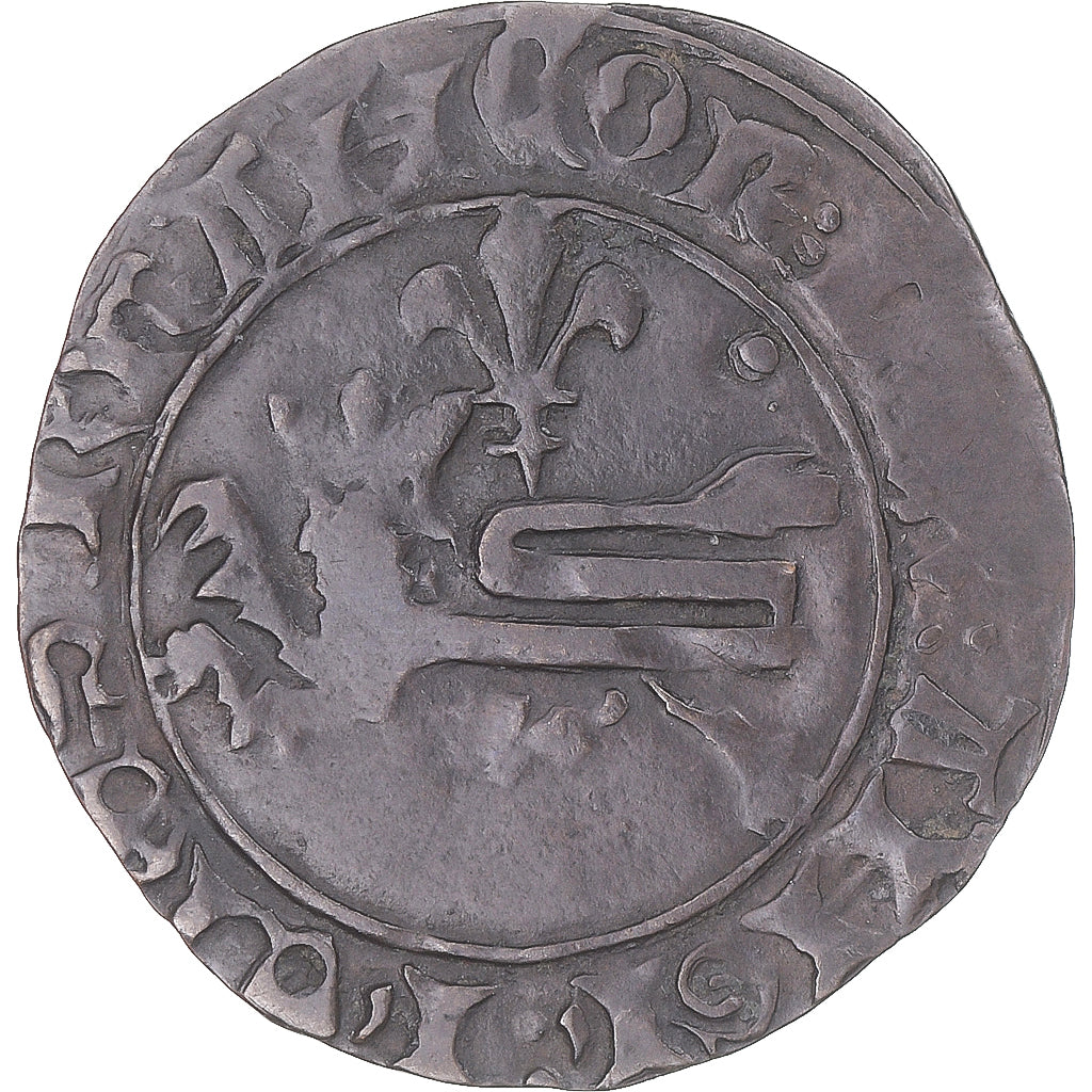 Munten, Frankrijk, Henri V, Niquet, 1420-1422, Rouen, ZF+, Billon, Duplessy:441