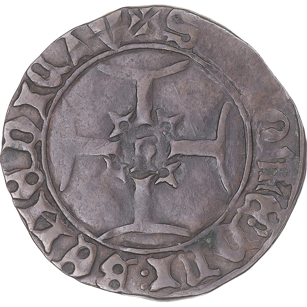 Munten, Frankrijk, Henri V, Niquet, 1420-1422, Rouen, ZF+, Billon, Duplessy:441