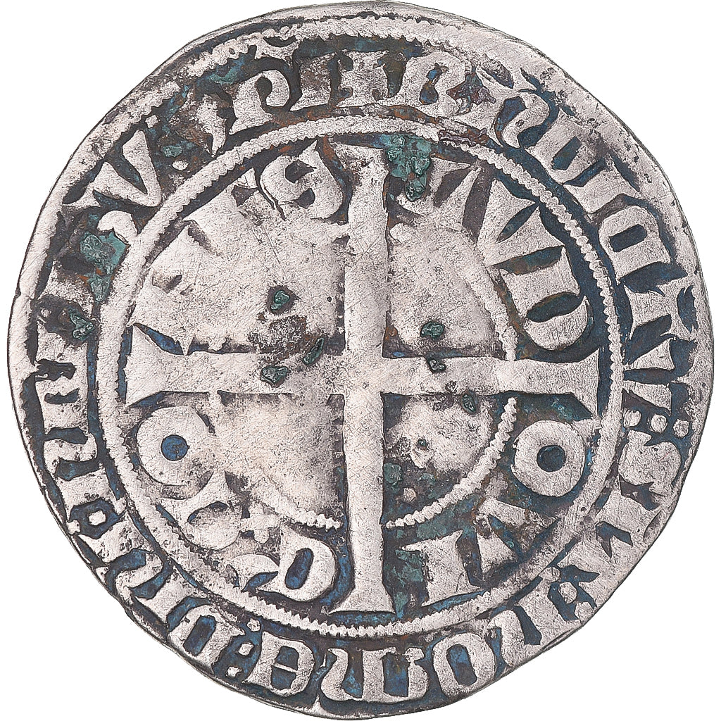 Monnaie, France, Flandre, Louis II de Mâle, Gros, 1346-1384, TB+, Argent