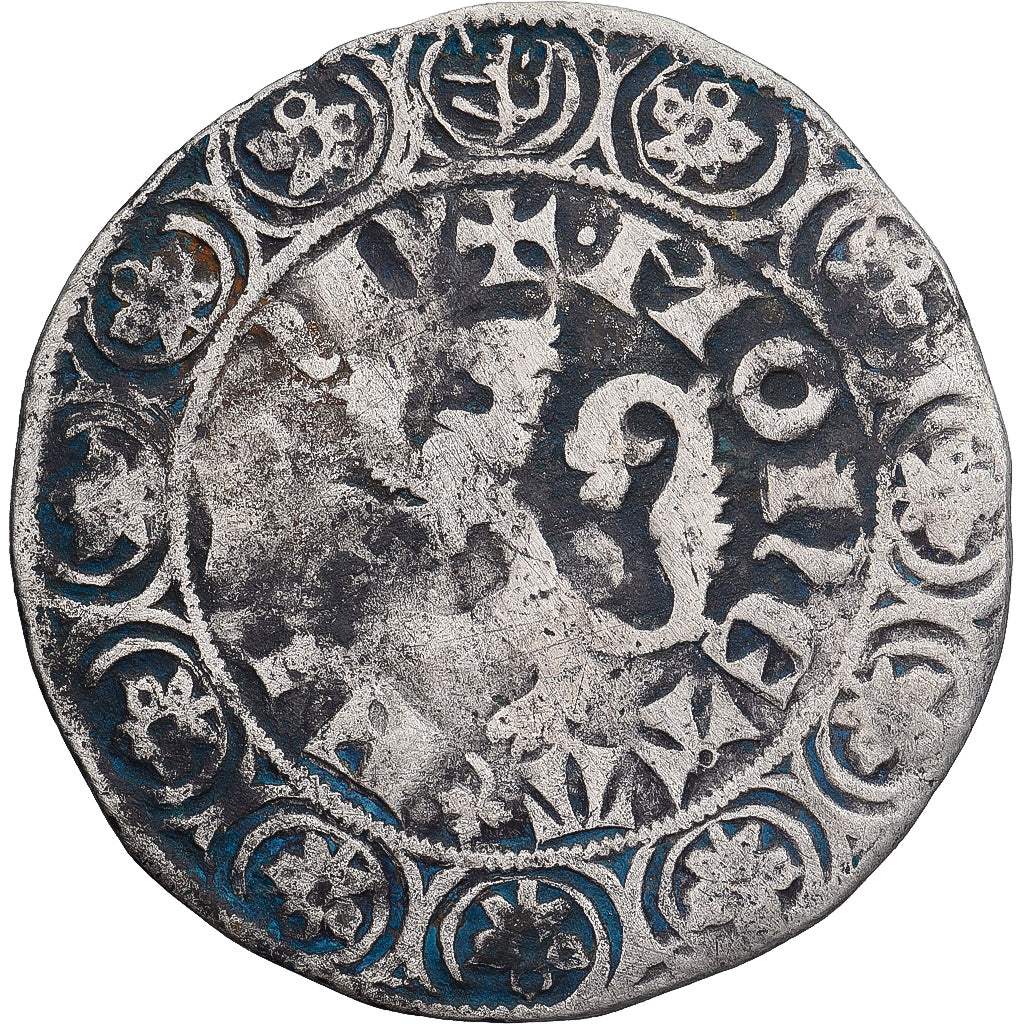 Moneda, Francia, Flanders, Louis II de Mâle, Gros, 1346-1384, BC+, Plata