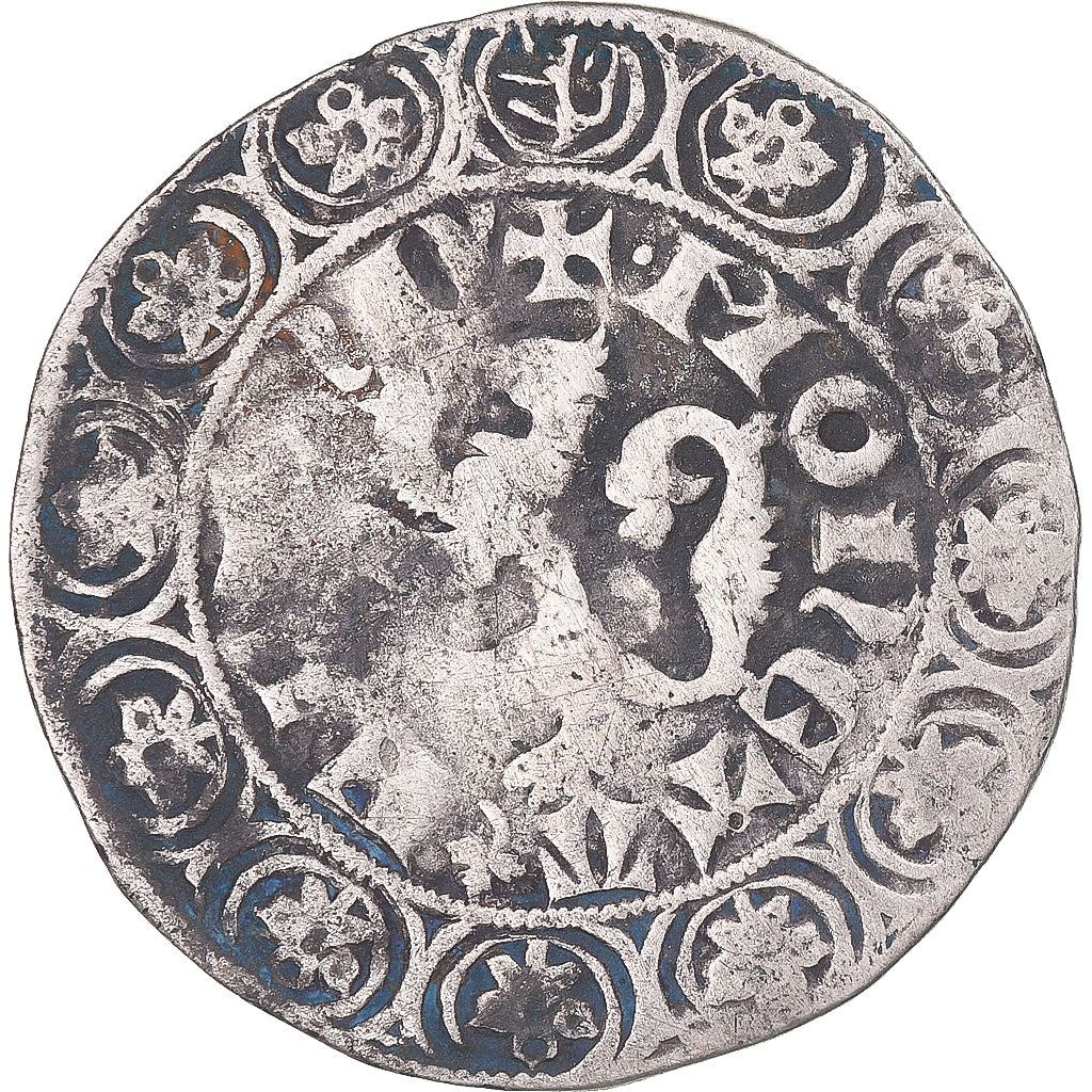 Monnaie, France, Flandre, Louis II de Mâle, Gros, 1346-1384, TB+, Argent