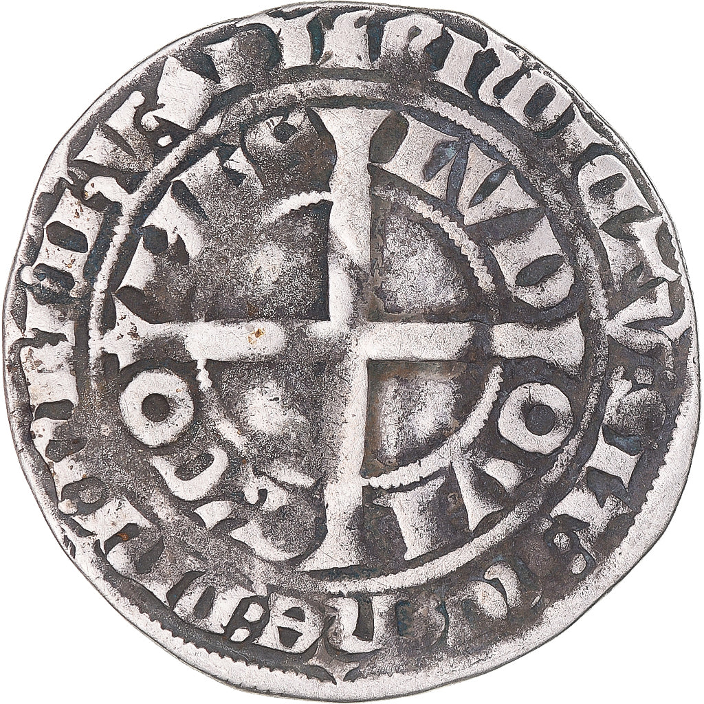 Moneta, Francja, Flanders, Louis II de Mâle, Gros, 1346-1384, VF(30-35)