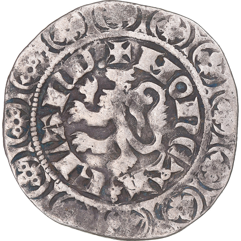 Moneta, Francja, Flanders, Louis II de Mâle, Gros, 1346-1384, VF(30-35)