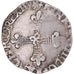 Moneta, Francia, Henri III, 1/8 Ecu, 1583, Rennes, MB+, Argento, Gadoury:485