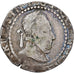 Moneda, Francia, Henri III, 1/4 Franc au col plat, Rouen, BC+, Plata
