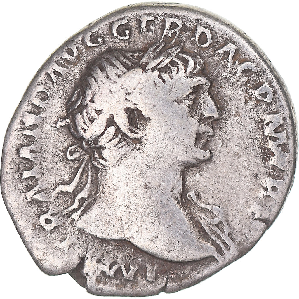 Munten, Trajan, Denarius, 108-109, Rome, FR+, Zilver, RIC:119 var.