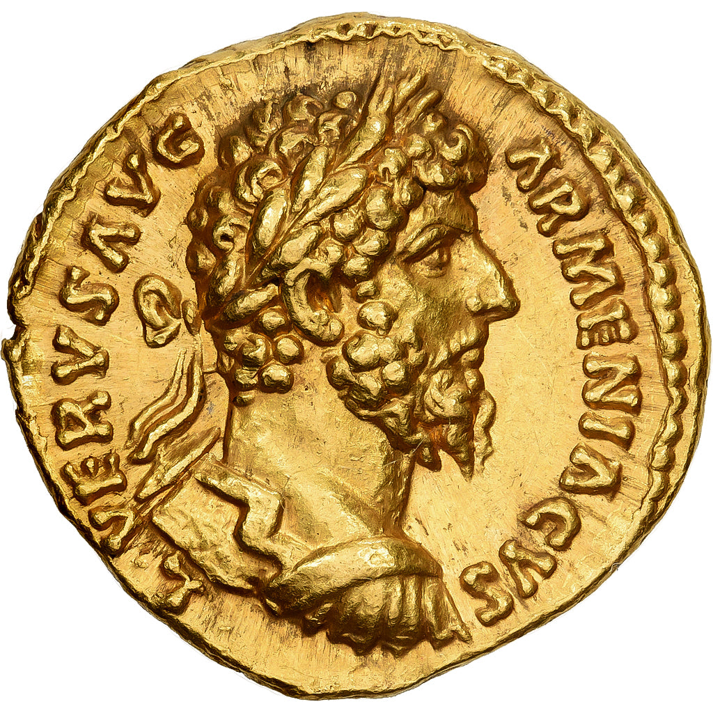 Lucius Verus, Aureus, 163-164, Rome, Oro, MBC+, RIC:511