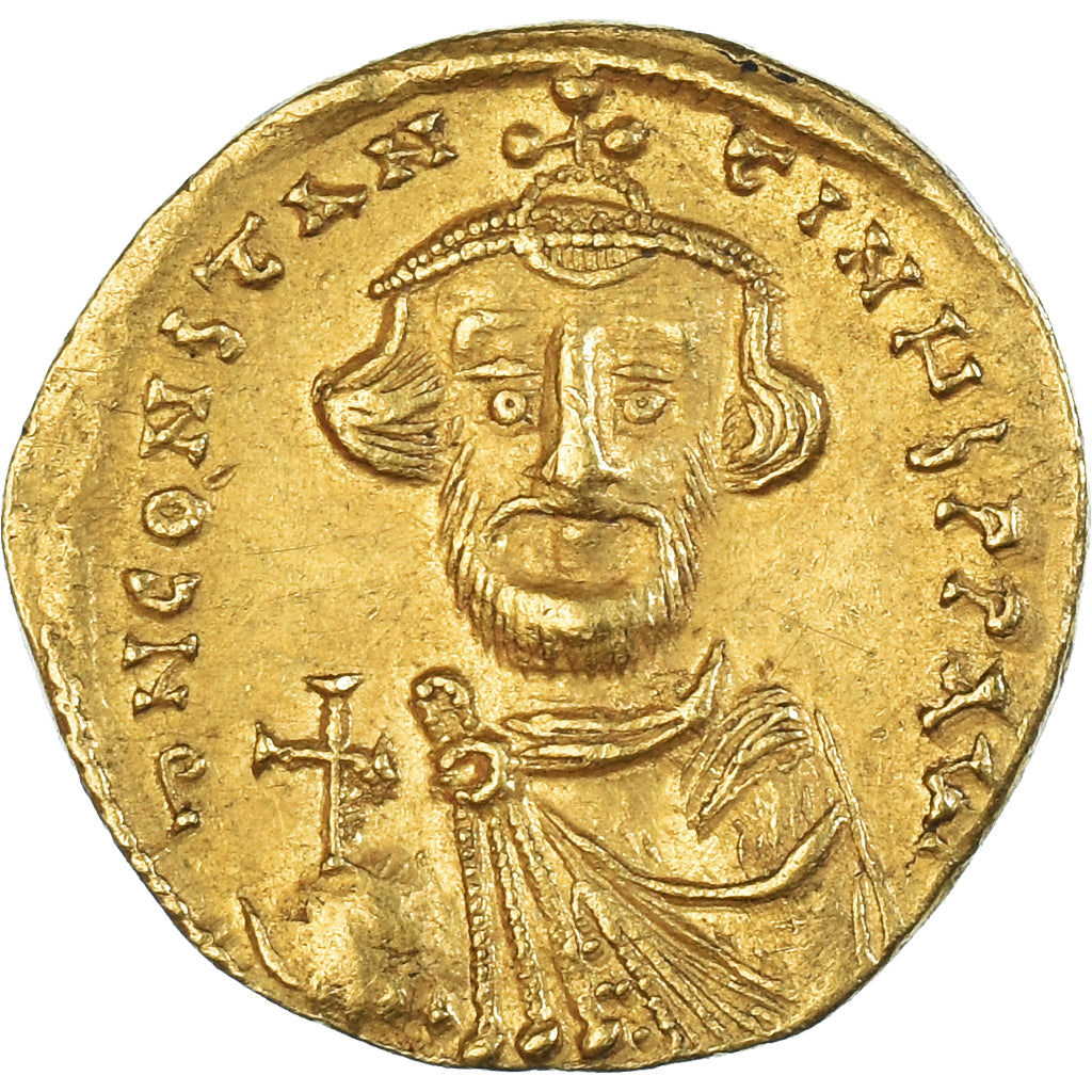 Constans II, Solidus, 645-651, Constantinople, Or, TTB+, Sear:953