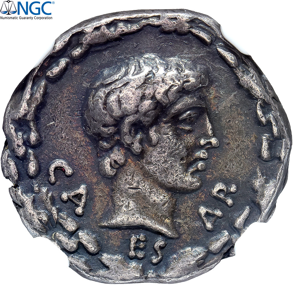 Auguste, Denarius, ca. 17 BC, Uncertain Mint, Silber, NGC, Ch VF 5/5-4/5