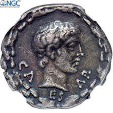 Augustus, Denarius, ca. 17 BC, Uncertain mint, Silver, NGC, Ch VF 5/5-4/5