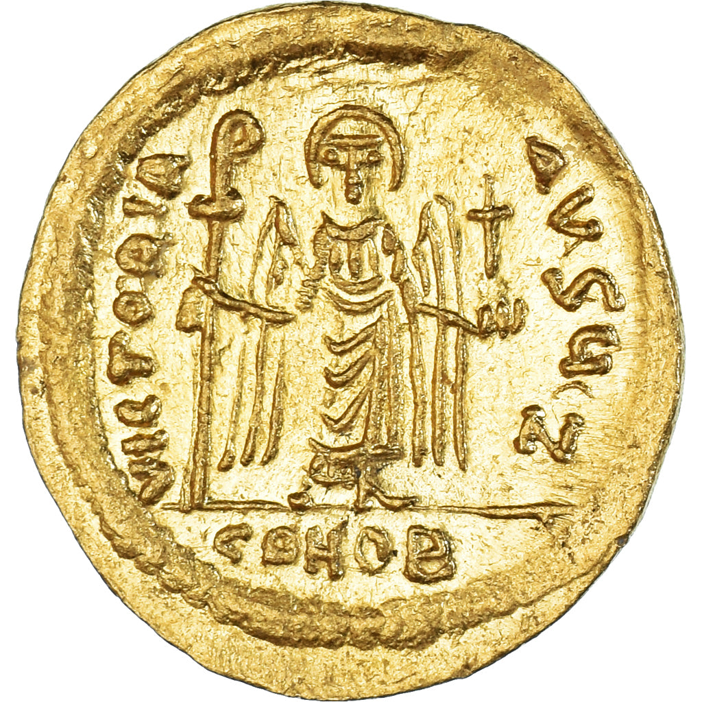 Phocas, Solidus, 602-610, Constantinople, Gold, NGC, MS 5/5-3/5, Sear:620