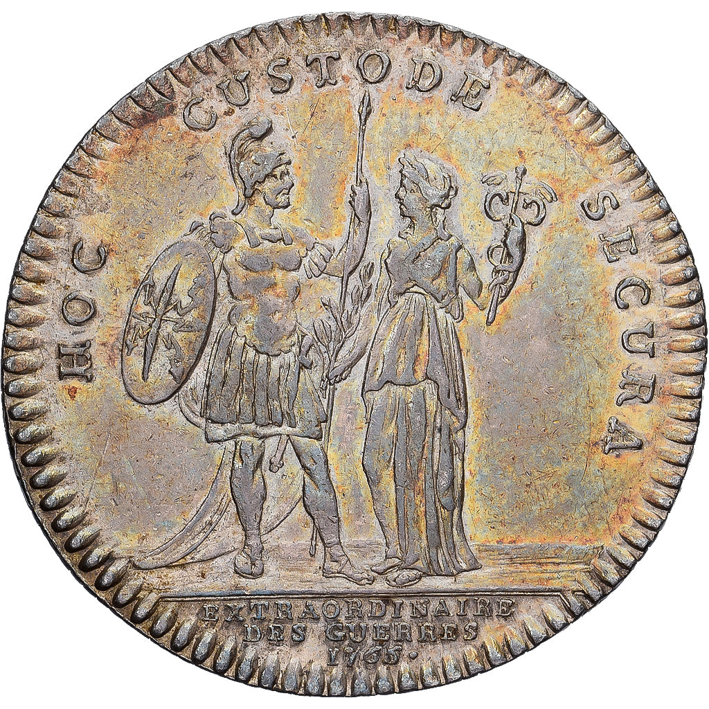 França, Token, Louis XV, Extraordinaire des Guerres, 1765, AU(50-53), Prata
