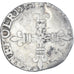 Moneta, Francia, Henri III, 1/8 Ecu, 1581, Bayonne, rogné, MB+, Argento