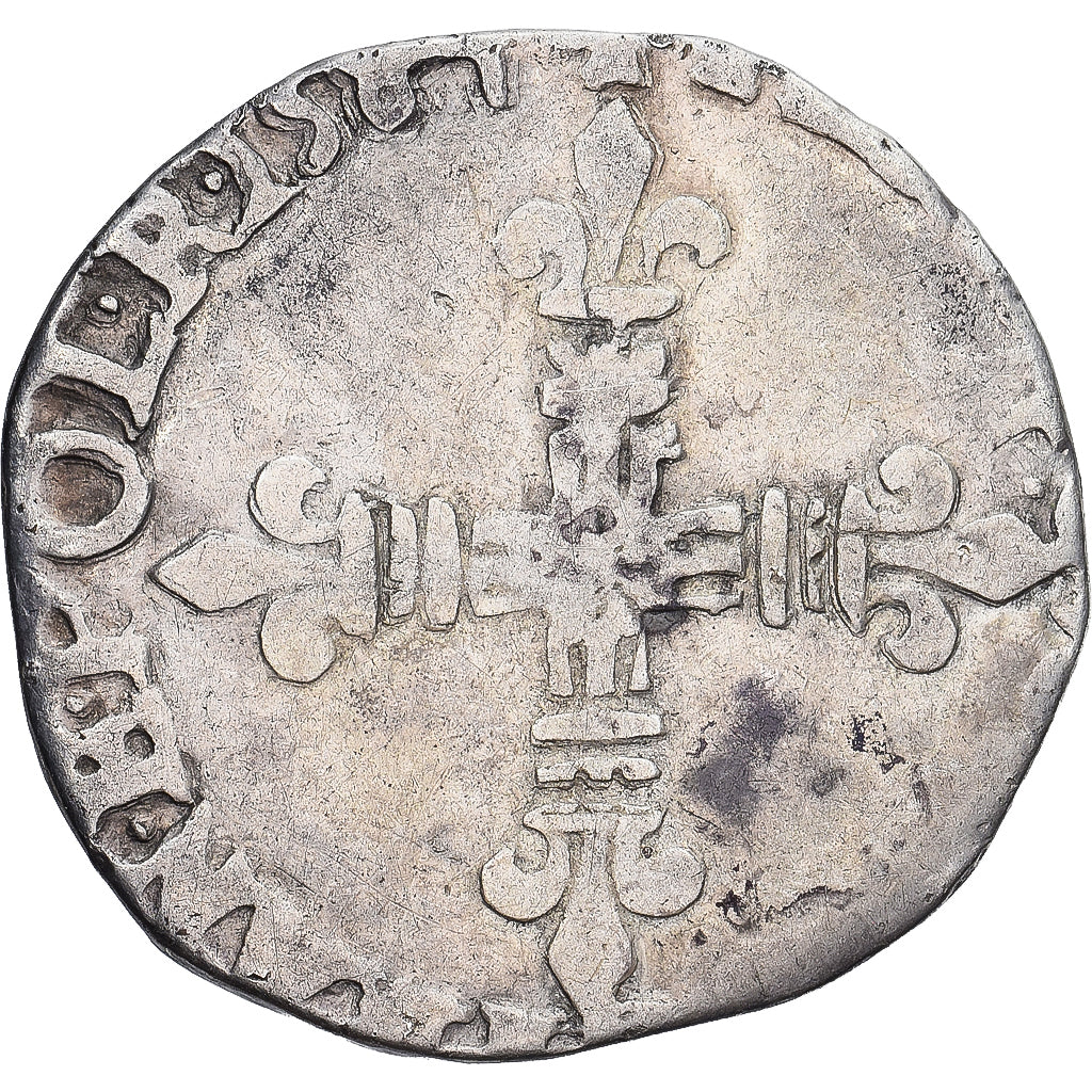 Munten, Frankrijk, Henri III, 1/8 Ecu, 1581, Bayonne, rogné, FR+, Zilver