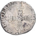 Munten, Frankrijk, Henri III, 1/8 Ecu, 1581, Bayonne, rogné, FR+, Zilver