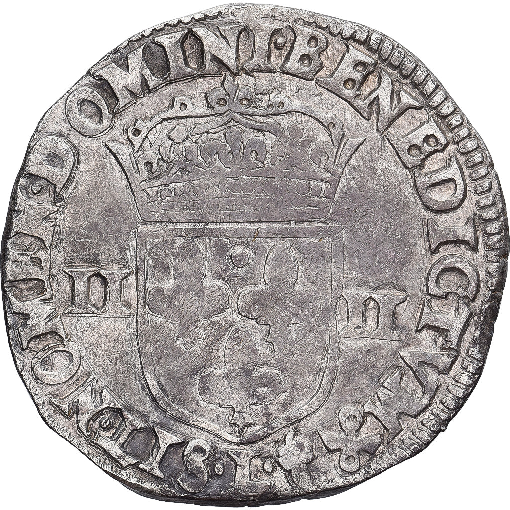 Moneta, Francja, Henri IV, 1/4 Ecu, 1600, Bayonne, VF(30-35), Srebro