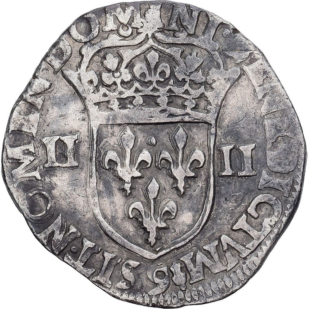 Moneda, Francia, Henri IV, 1/4 Ecu, 1605, Rennes, MBC, Plata, Gadoury:597