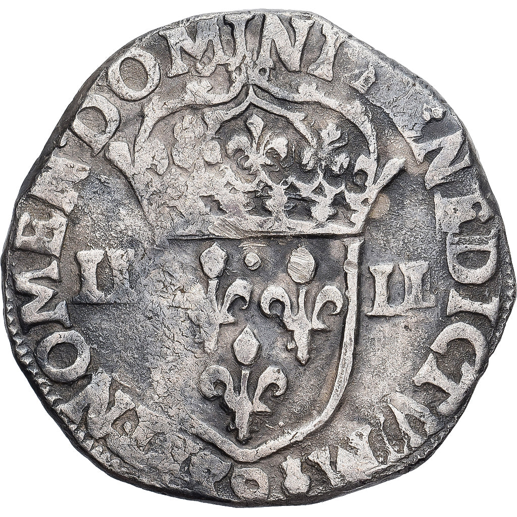Moneda, Francia, Henri IV, 1/4 Ecu, 1605, Rennes, MBC, Plata, Gadoury:597