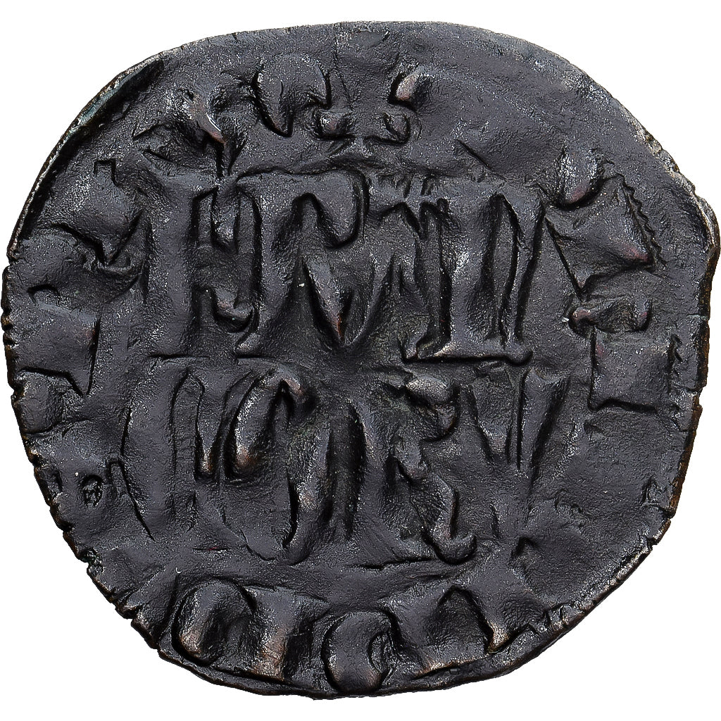 Moneta, Francia, Philippe VI, Double Parisis, 1328-1350, BB, Biglione