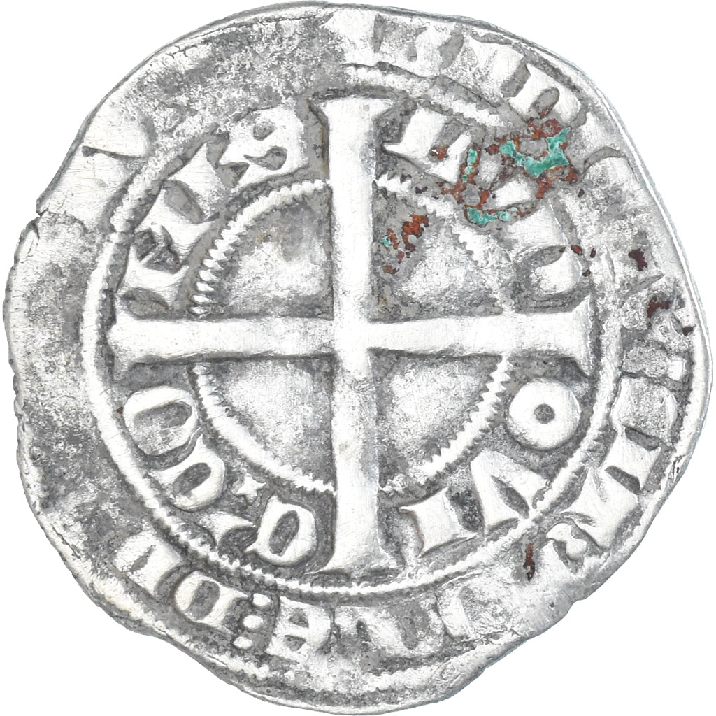 Moneta, Francia, Flanders, Louis II de Mâle, Gros, 1346-1384, MB+, Argento