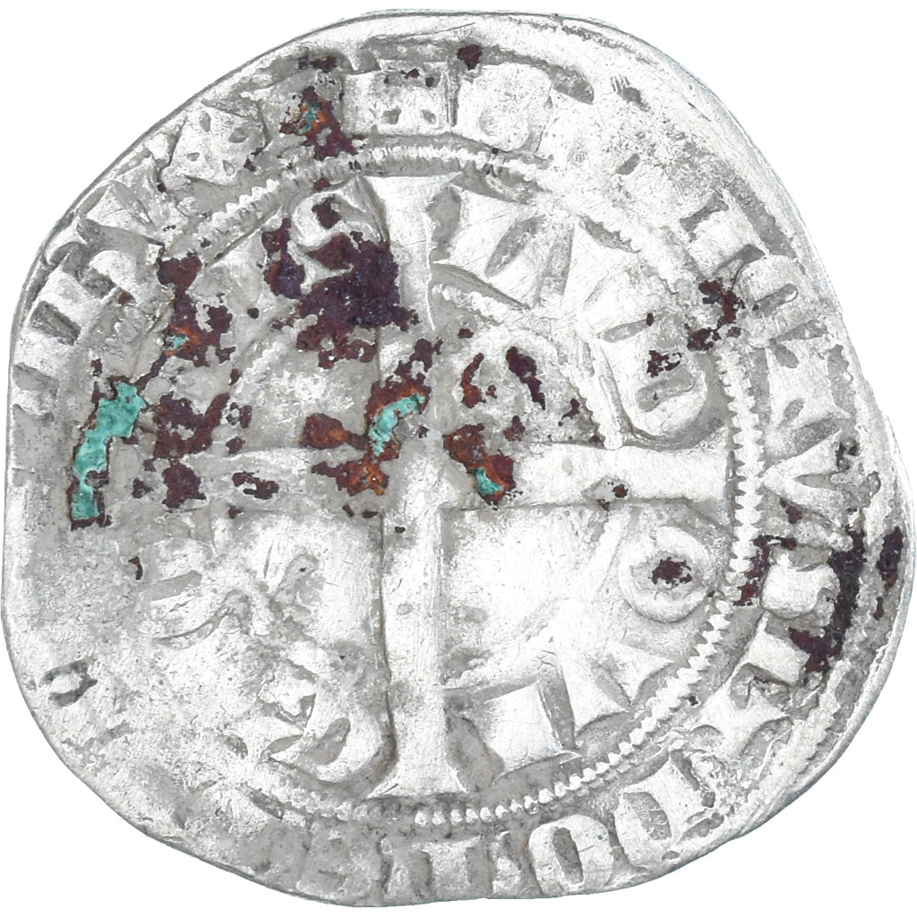 Moneta, Francia, Flanders, Louis II de Mâle, Gros, 1346-1384, MB, Argento
