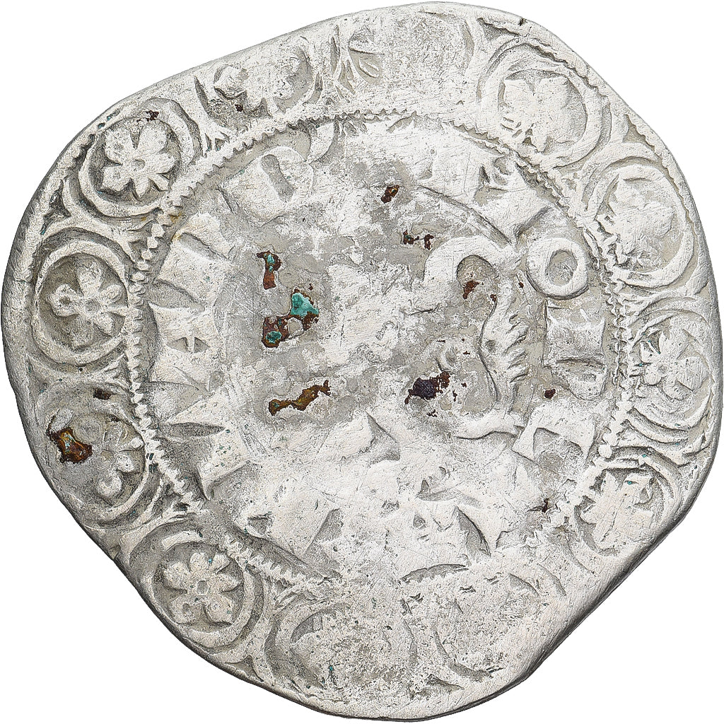 Moneda, Francia, Flanders, Louis II de Mâle, Gros, 1346-1384, BC+, Plata