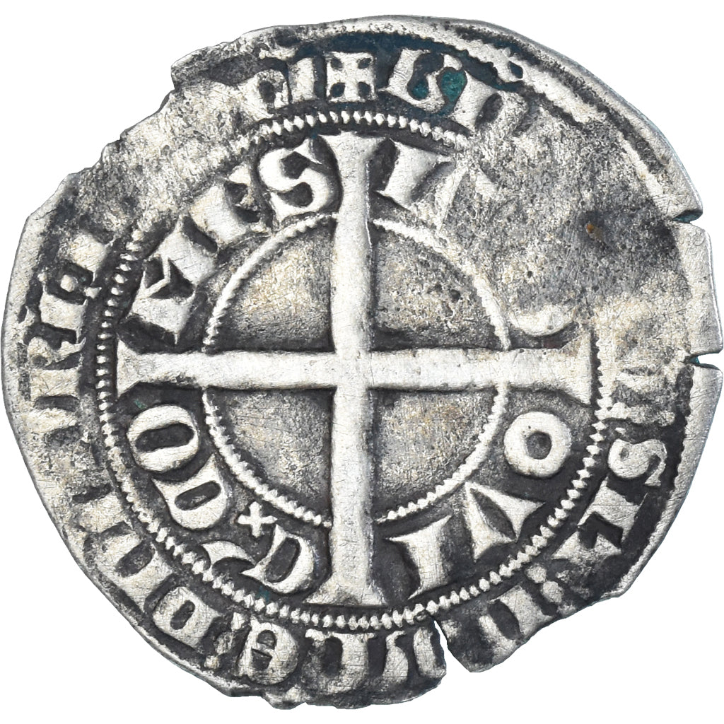 Monnaie, France, Flandre, Louis II de Mâle, Gros, 1346-1384, TB+, Argent