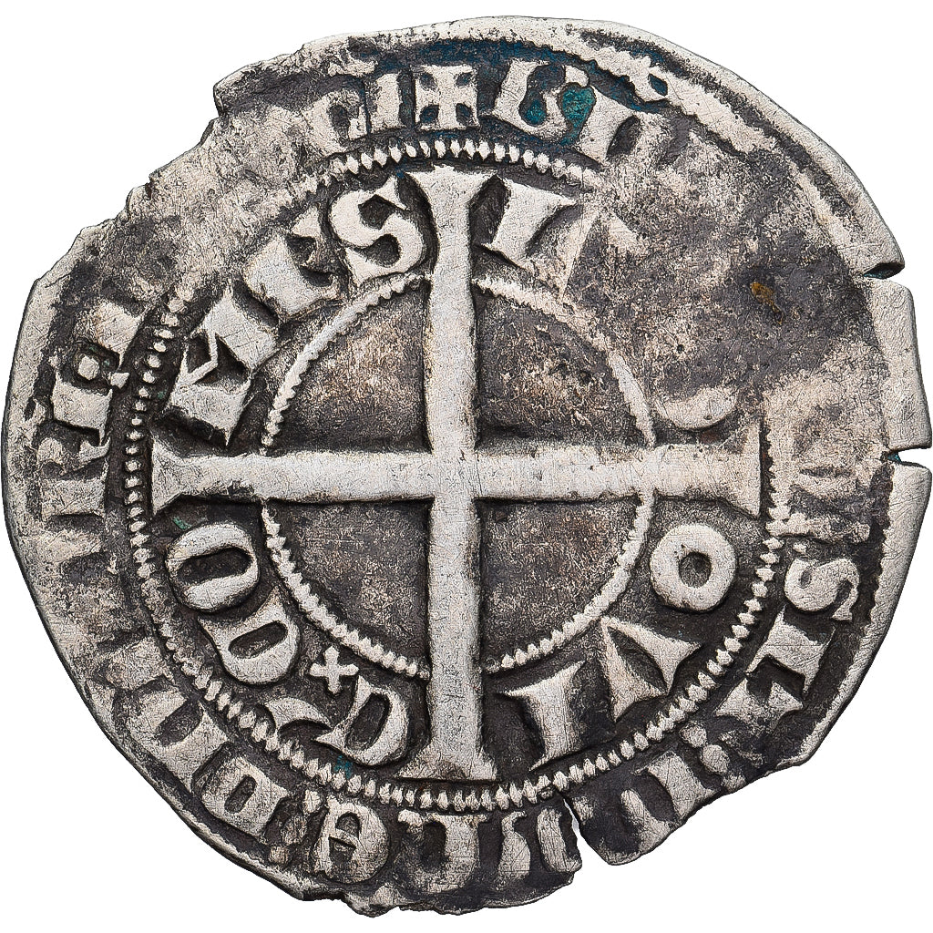 Moneda, Francia, Flanders, Louis II de Mâle, Gros, 1346-1384, BC+, Plata