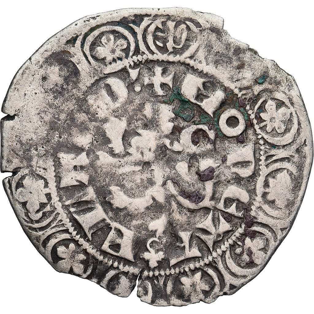 Moneda, Francia, Flanders, Louis II de Mâle, Gros, 1346-1384, BC+, Plata