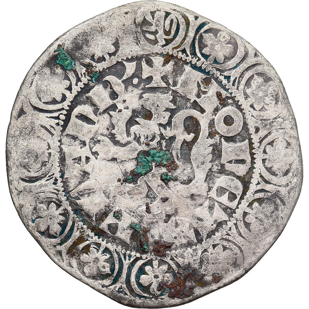 Moneda, Francia, Flanders, Louis II de Mâle, Gros, 1346-1384, BC+, Plata