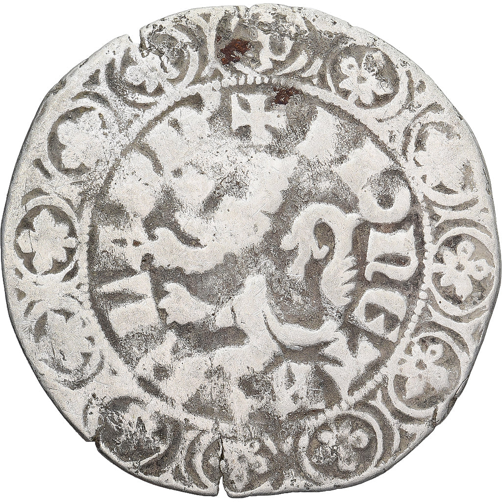 Moneda, Francia, Flanders, Louis II de Mâle, Gros, 1346-1384, BC+, Plata