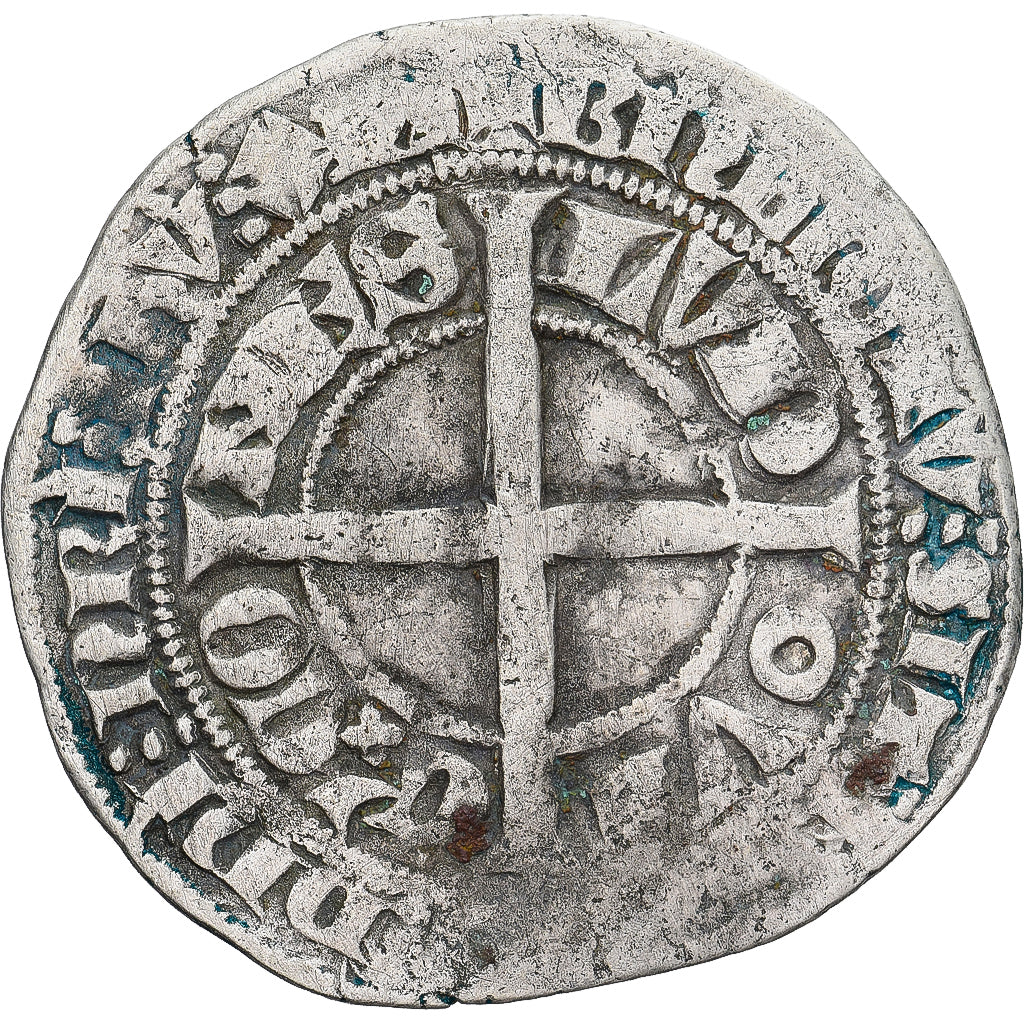 Moneda, Francia, Flanders, Louis II de Mâle, Gros, 1346-1384, BC+, Plata