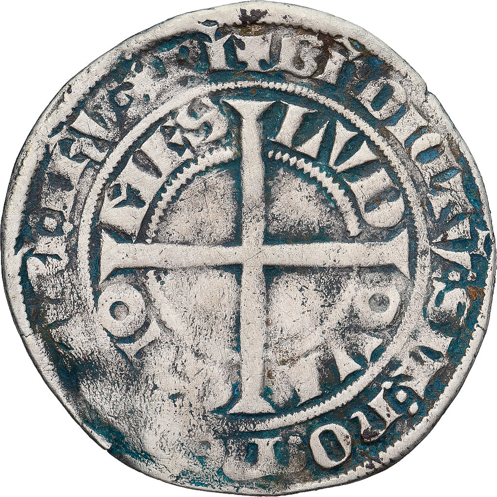 Moneda, Francia, Flanders, Louis II de Mâle, Gros, 1346-1384, BC+, Plata