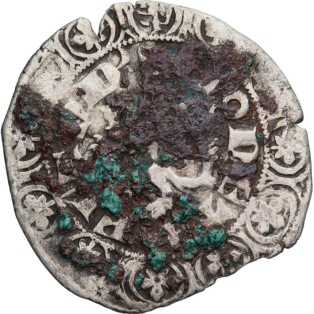 Moneda, Francia, Flanders, Louis II de Mâle, Gros, 1346-1384, BC+, Plata