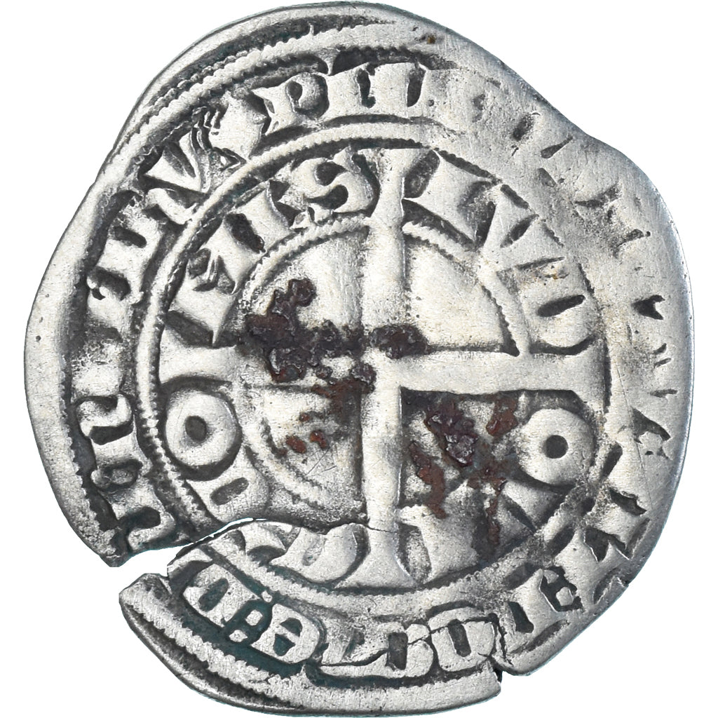 Moneta, Francia, Flanders, Louis II de Mâle, Gros, 1346-1384, MB, Argento