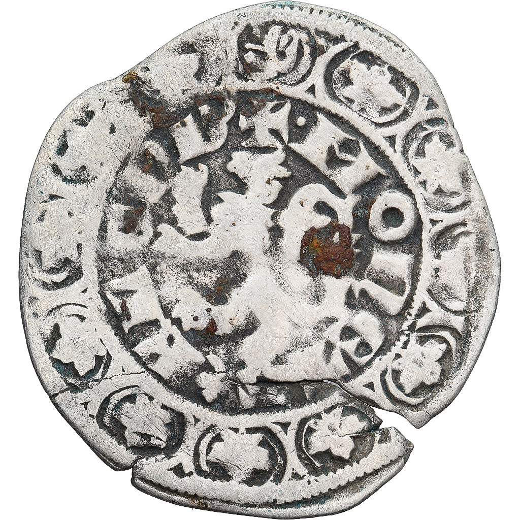 Moneda, Francia, Flanders, Louis II de Mâle, Gros, 1346-1384, BC+, Plata