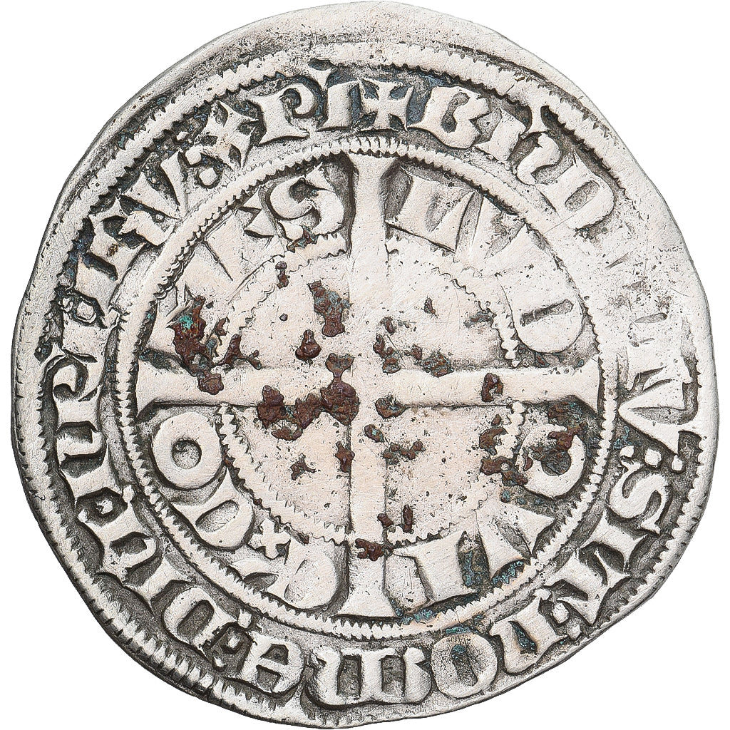 Munten, Frankrijk, Vlaanderen, Louis II de Mâle, Gros, 1346-1384, FR, Zilver