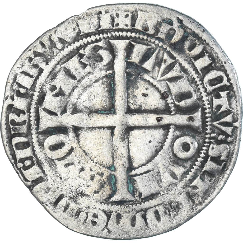 Monnaie, France, Flandre, Louis II de Mâle, Gros, 1346-1384, TB, Argent